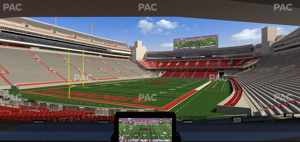 Razorback Stadium - Section Loge 34 Seat View