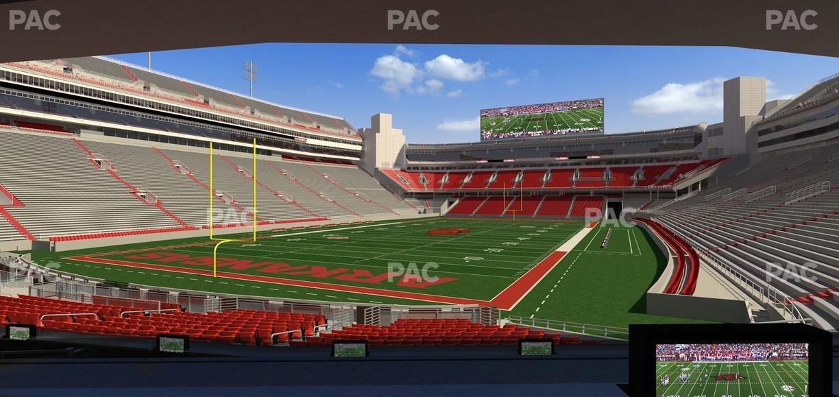 Razorback Stadium - Section Loge 35 Seat View