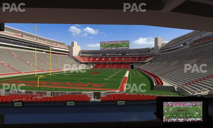 Razorback Stadium - Section Loge 37 Seat View