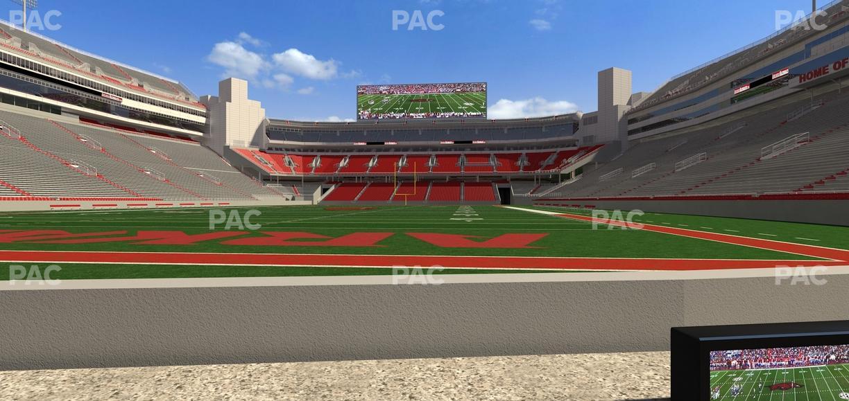 Razorback Stadium - Section Loge 4 Seat View
