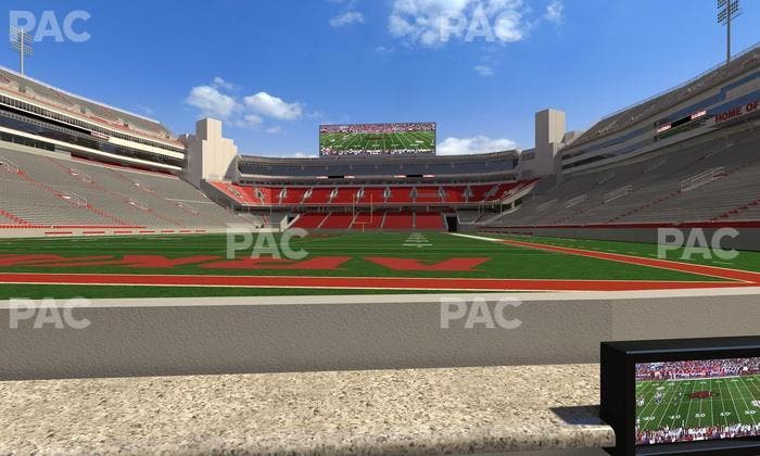 Razorback Stadium - Section Loge 4 Seat View