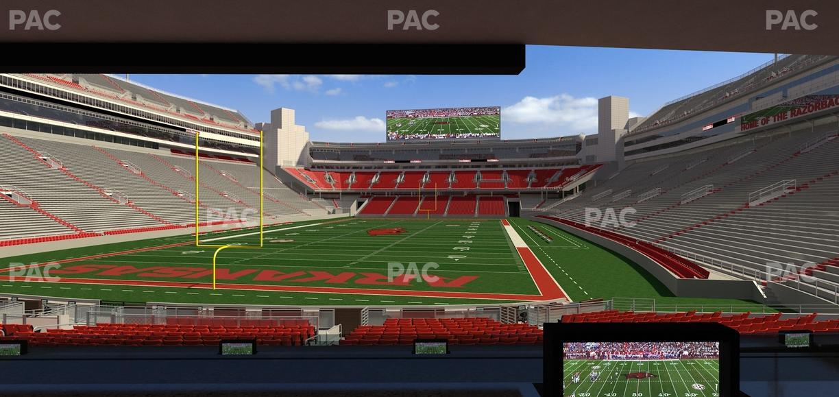 Razorback Stadium - Section Loge 40 Seat View