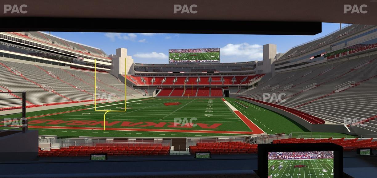 Razorback Stadium - Section Loge 41 Seat View