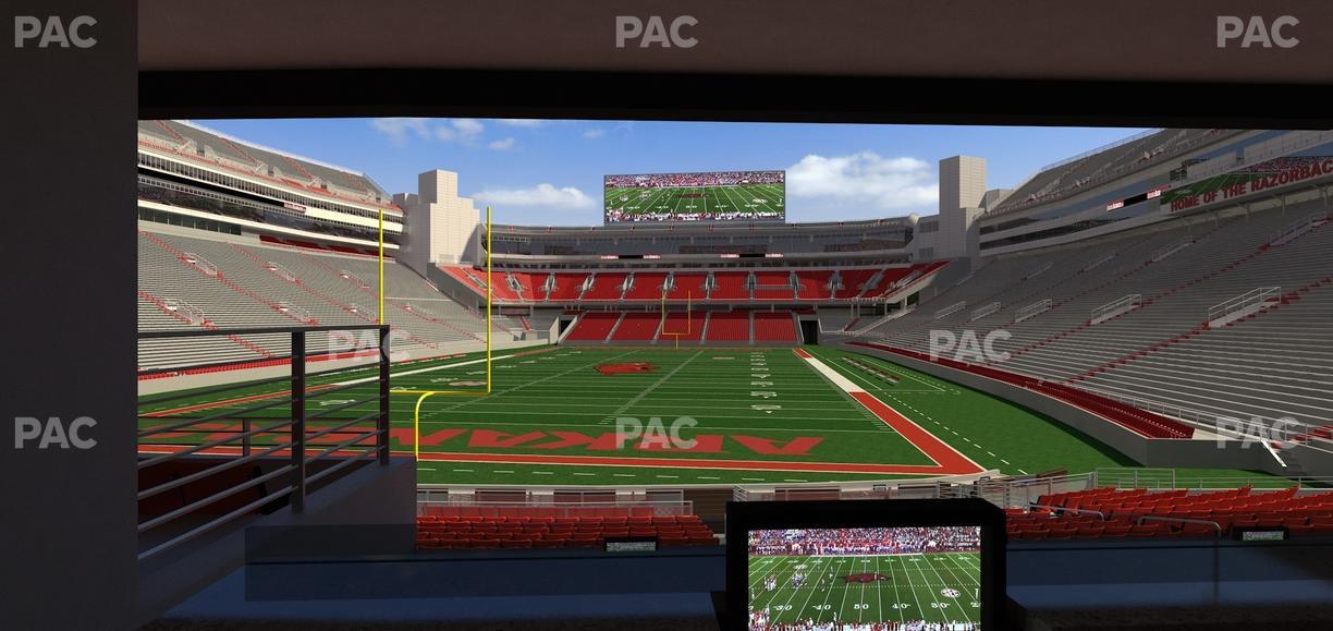 Razorback Stadium - Section Loge 42 Seat View