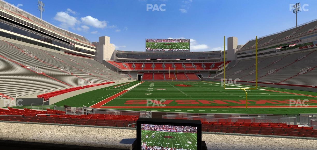 Razorback Stadium - Section Loge 43 Seat View