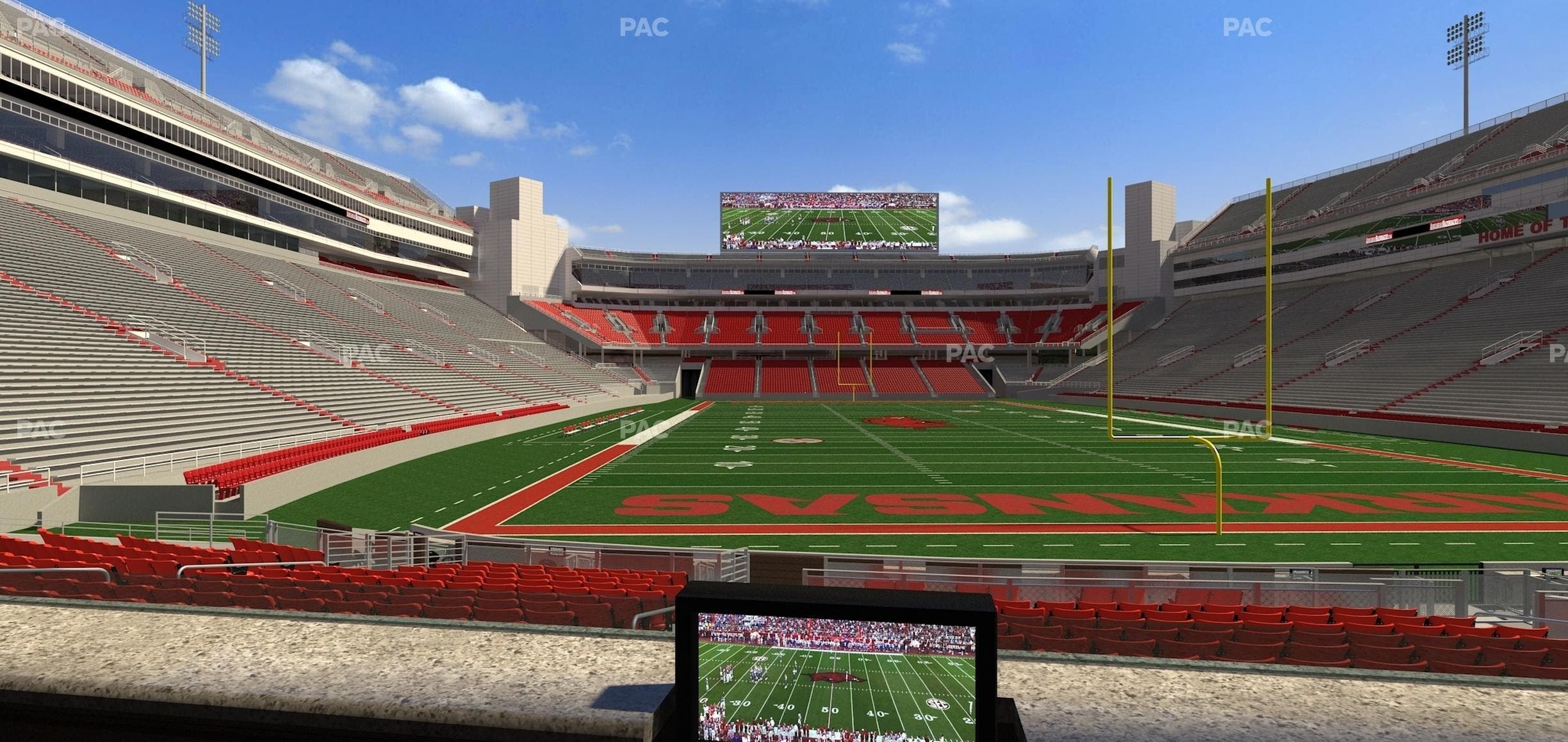 Razorback Stadium - Section Loge 43 Seat View