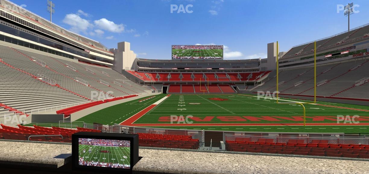Razorback Stadium - Section Loge 44 Seat View