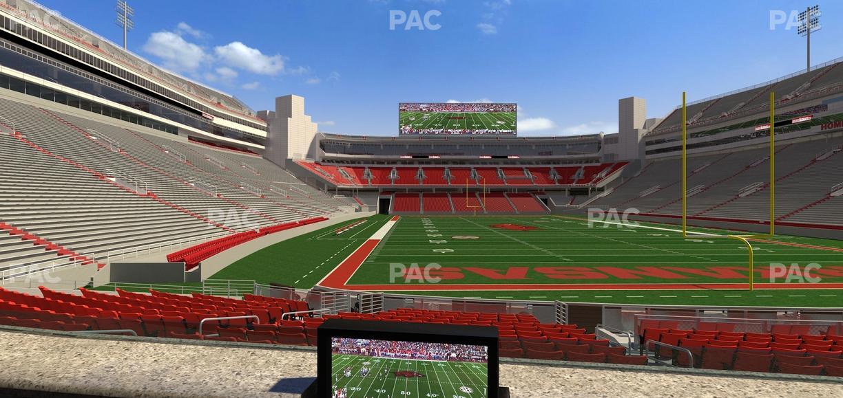 Razorback Stadium - Section Loge 45 Seat View
