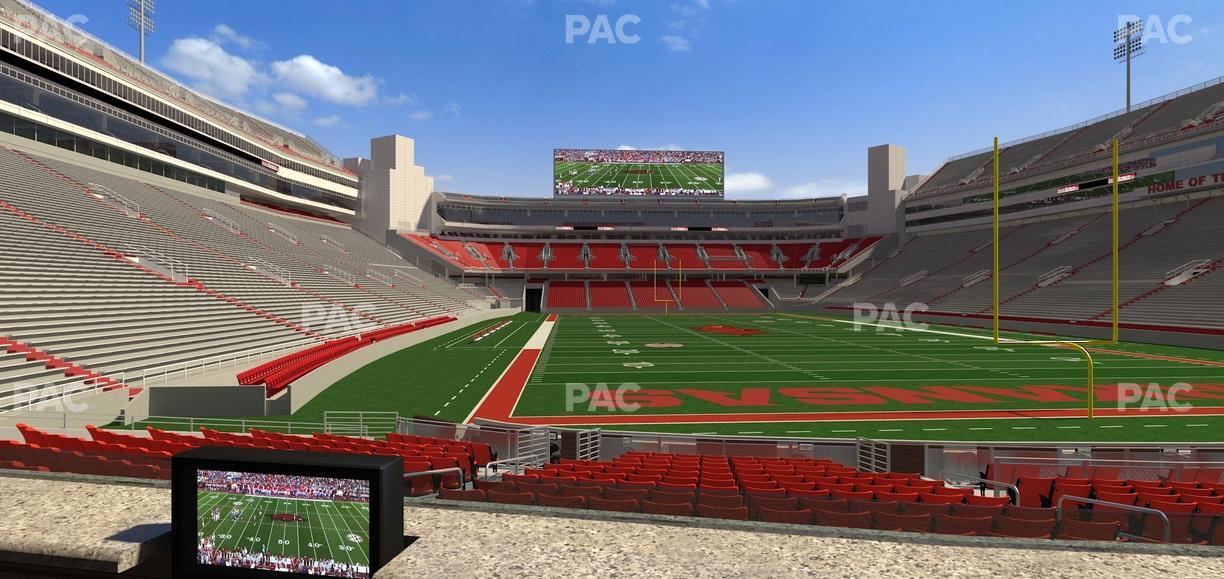 Razorback Stadium - Section Loge 46 Seat View