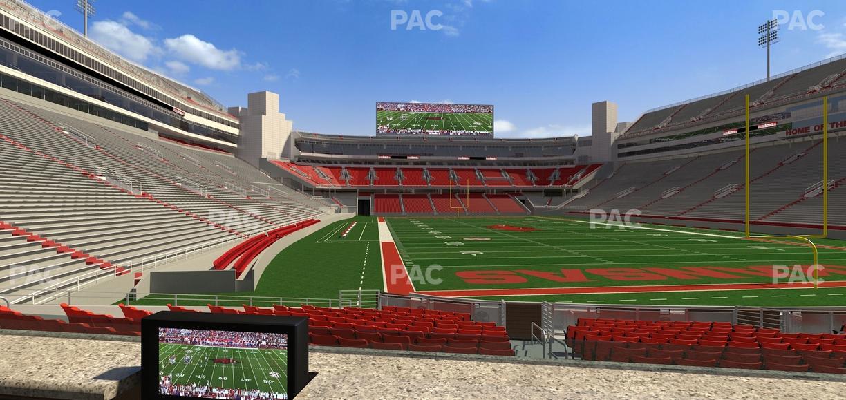 Razorback Stadium - Section Loge 48 Seat View