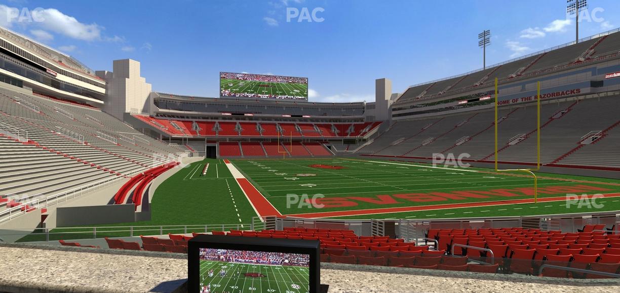 Razorback Stadium - Section Loge 49 Seat View