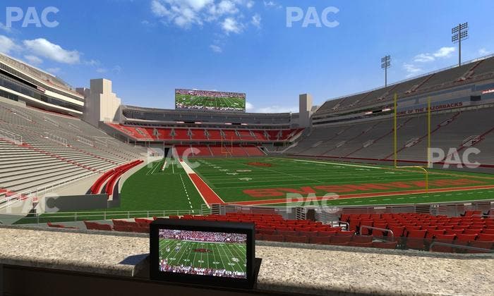 Razorback Stadium - Section Loge 49 Seat View