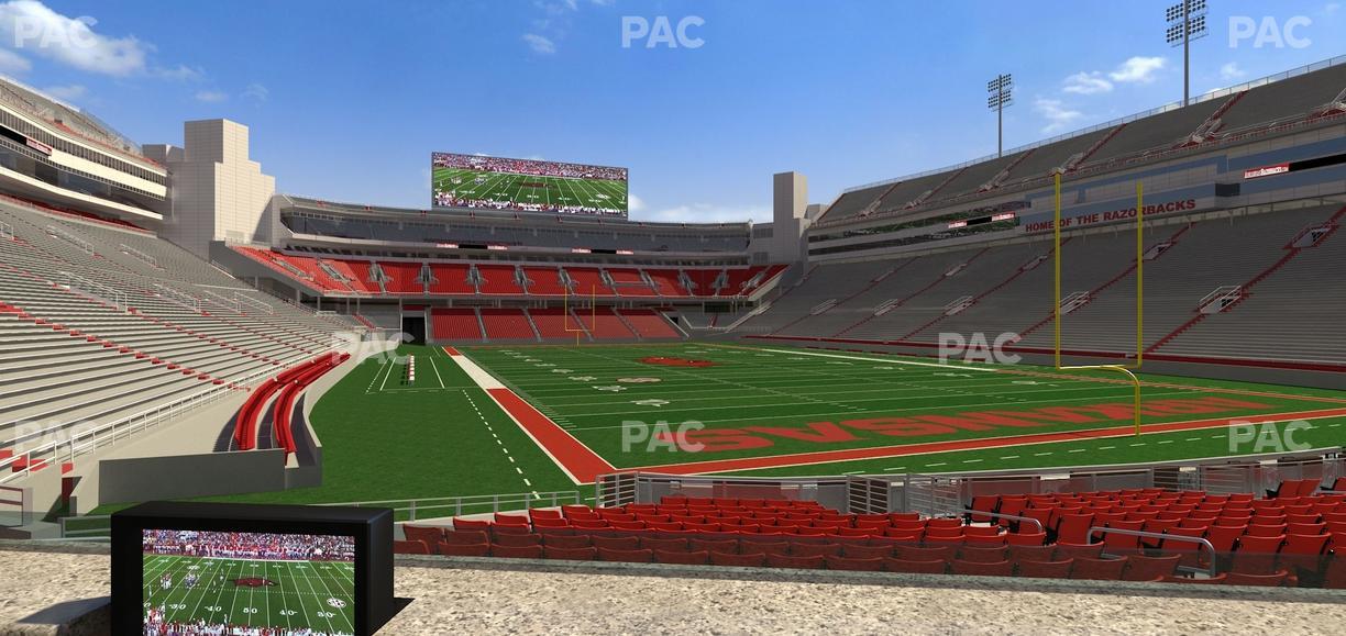 Razorback Stadium - Section Loge 50 Seat View