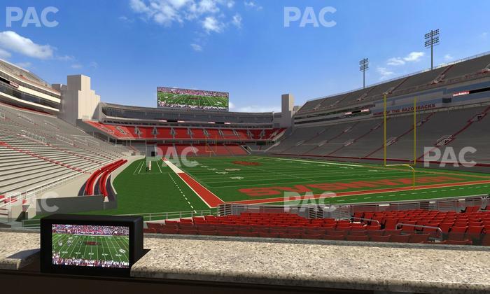 Razorback Stadium - Section Loge 50 Seat View