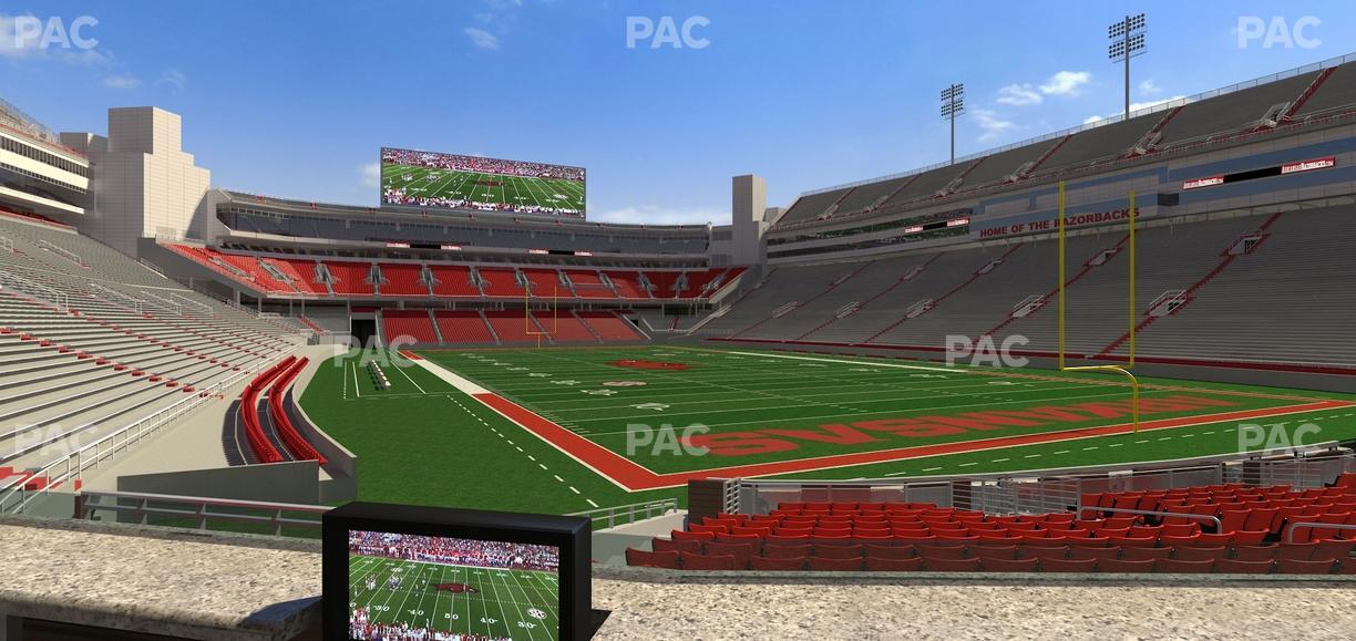 Razorback Stadium - Section Loge 51 Seat View
