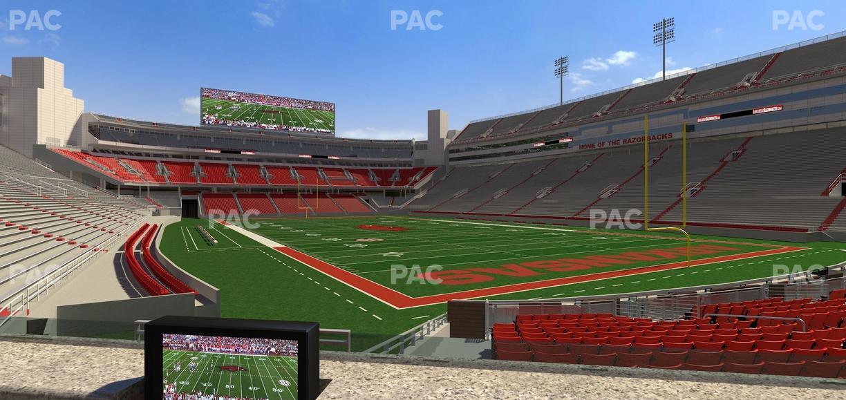 Razorback Stadium - Section Loge 52 Seat View
