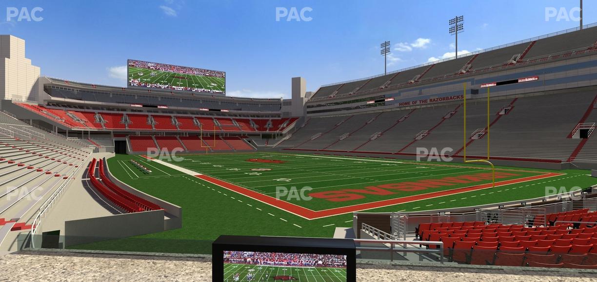 Razorback Stadium - Section Loge 53 Seat View