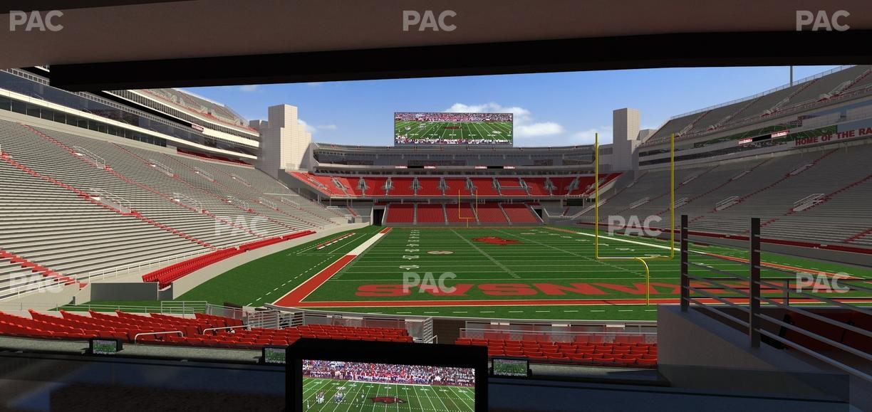 Razorback Stadium - Section Loge 54 Seat View