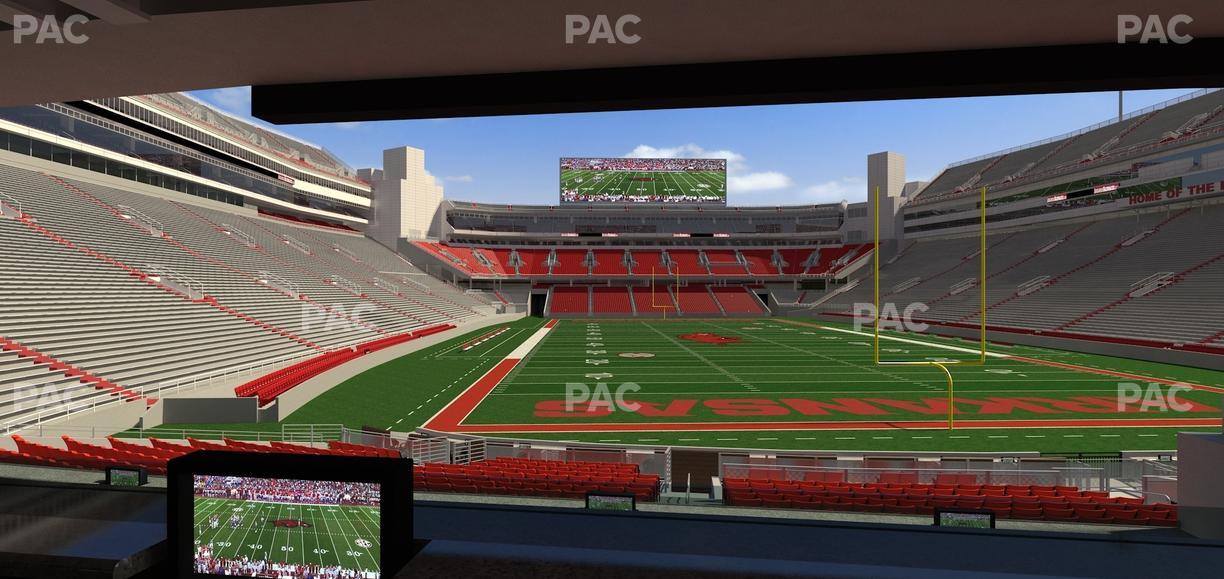 Razorback Stadium - Section Loge 55 Seat View