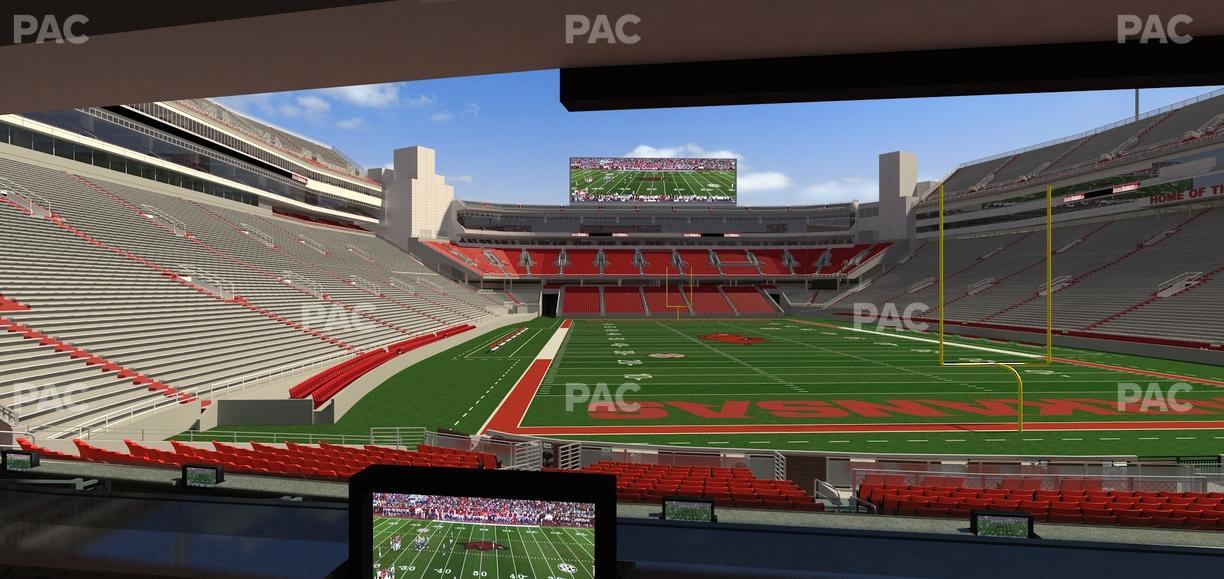 Razorback Stadium - Section Loge 56 Seat View