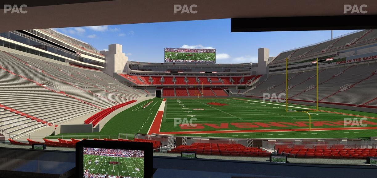 Razorback Stadium - Section Loge 57 Seat View