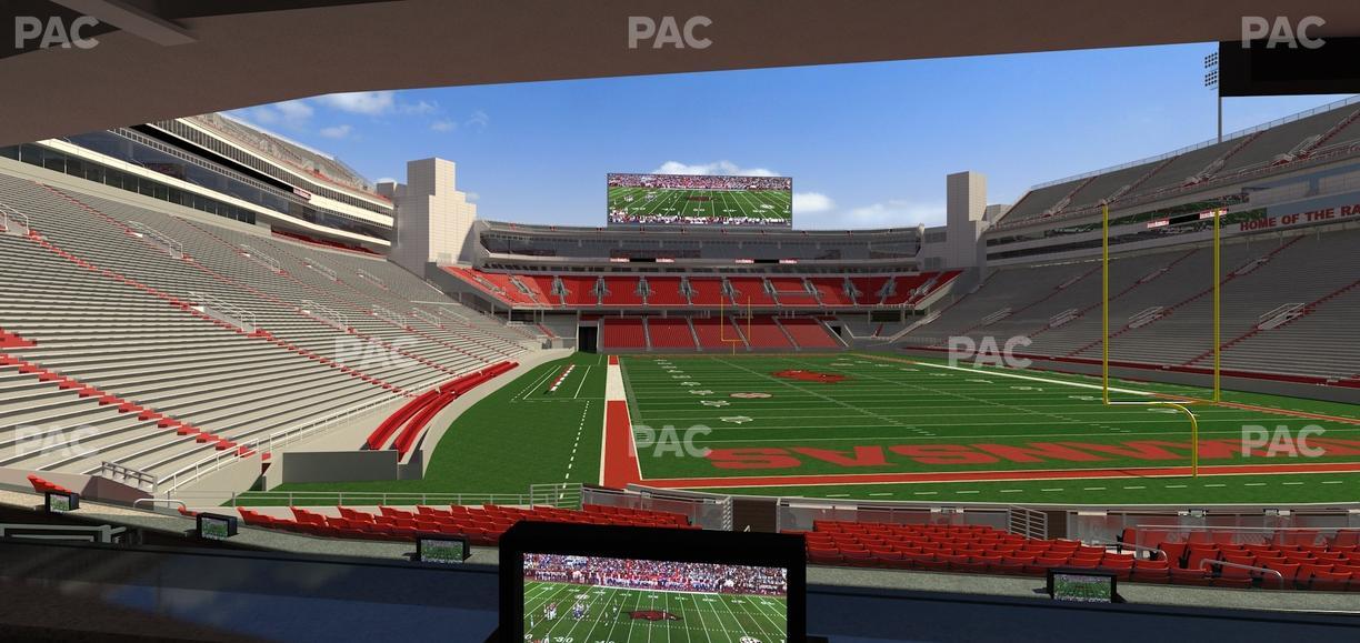 Razorback Stadium - Section Loge 58 Seat View