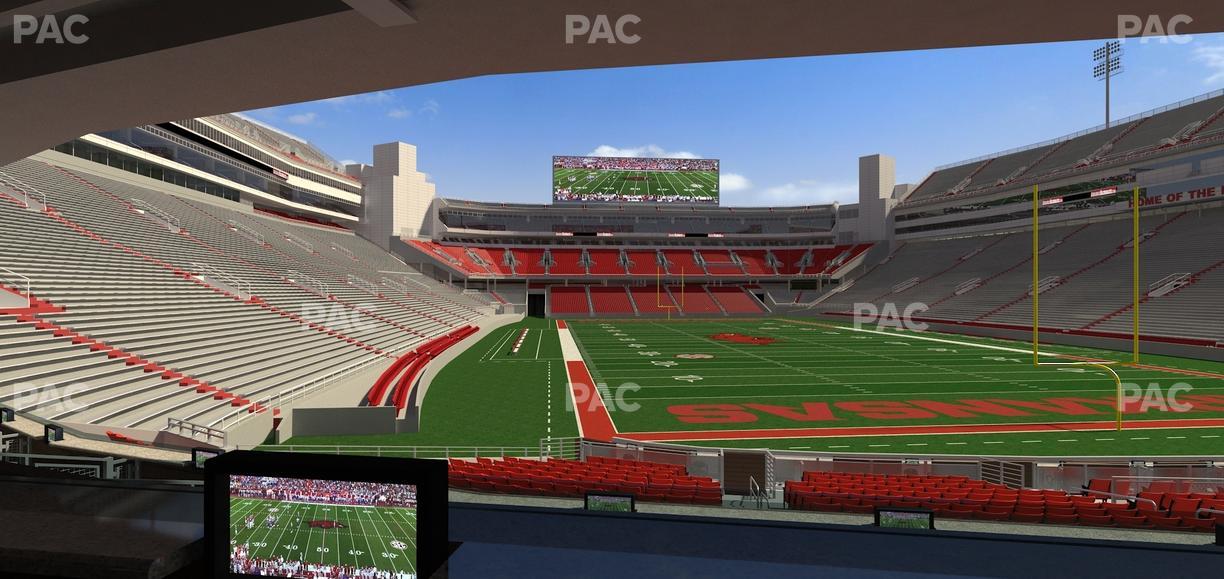 Razorback Stadium - Section Loge 59 Seat View
