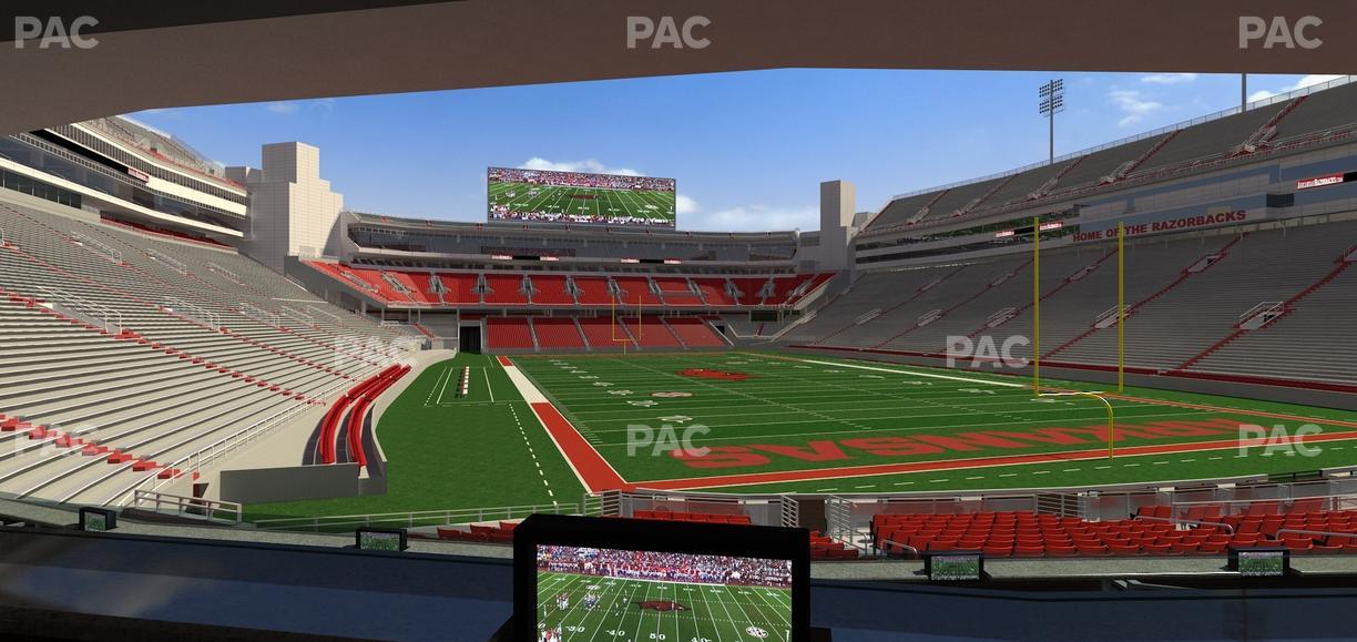Razorback Stadium - Section Loge 60 Seat View
