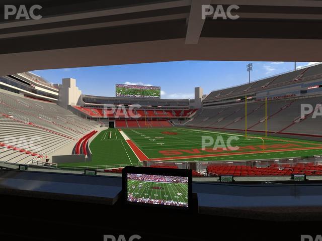 Razorback Stadium - Section Loge 60 Seat View Razorback Stadium - Section Loge 60 Seat View