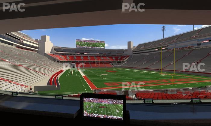 Razorback Stadium - Section Loge 60 Seat View