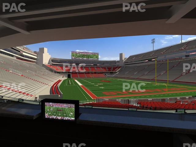 Razorback Stadium - Section Loge 61 Seat View Razorback Stadium - Section Loge 61 Seat View