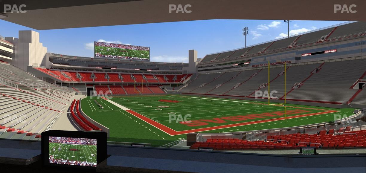 Razorback Stadium - Section Loge 63 Seat View