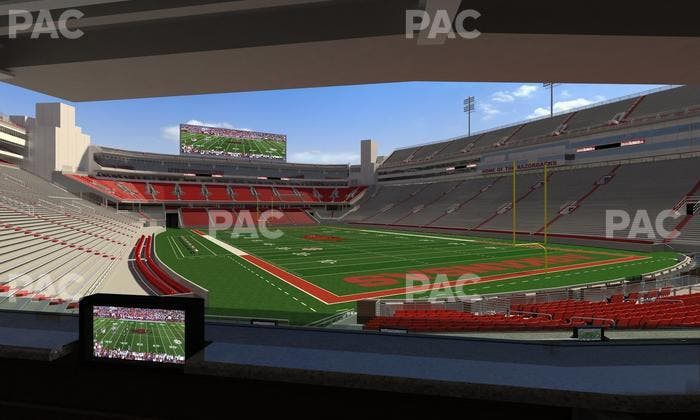 Razorback Stadium - Section Loge 63 Seat View