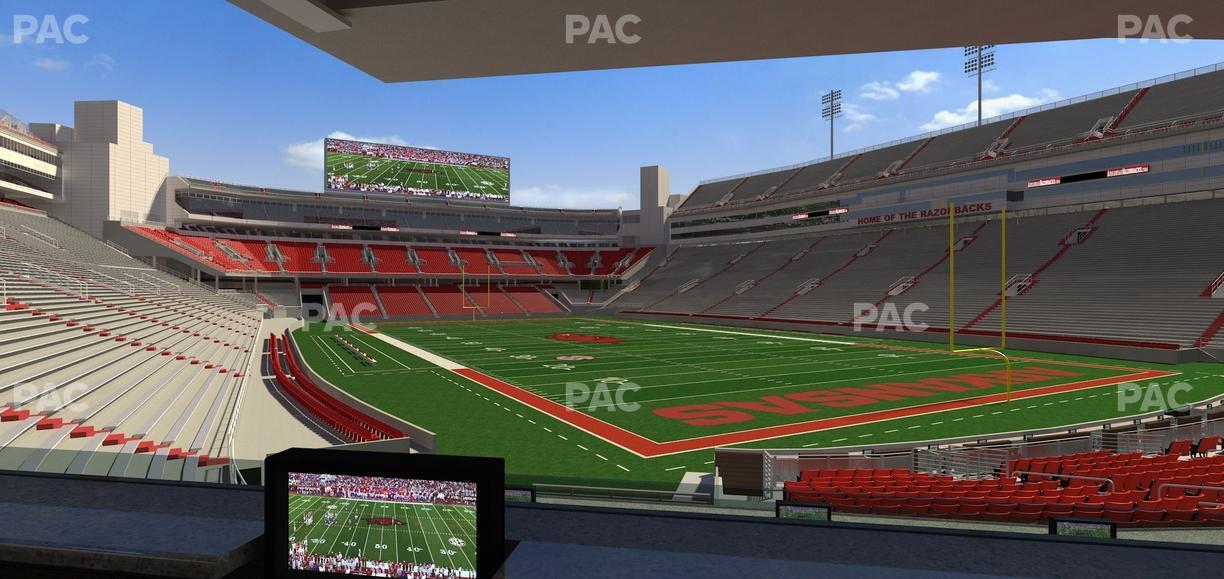 Razorback Stadium - Section Loge 64 Seat View