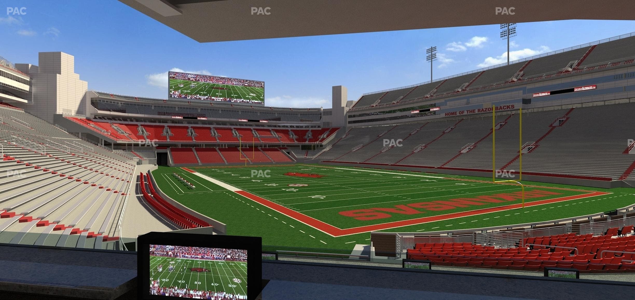 Razorback Stadium - Section Loge 64 Seat View