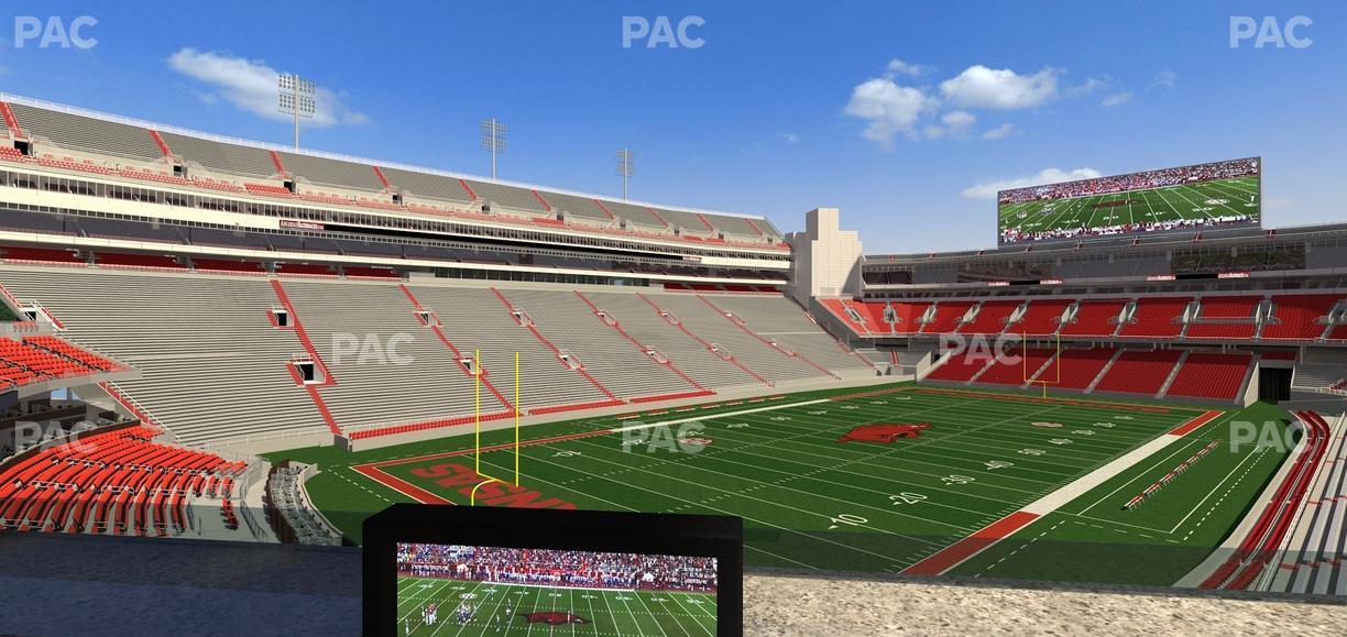 Razorback Stadium - Section Loge 65 Seat View
