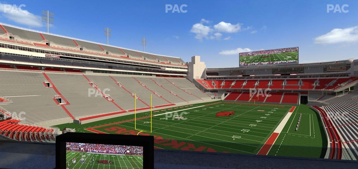 Razorback Stadium - Section Loge 68 Seat View