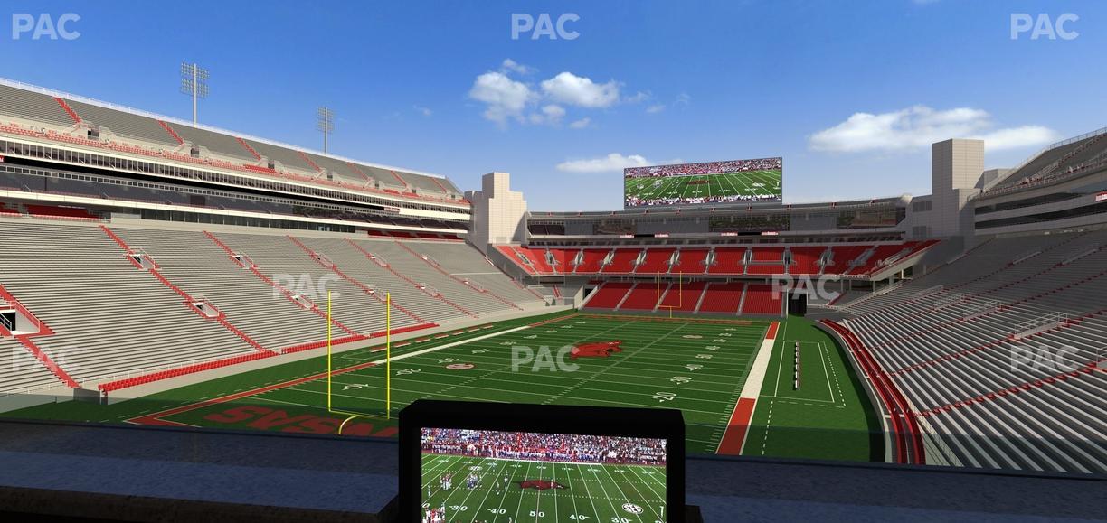 Razorback Stadium - Section Loge 69 Seat View