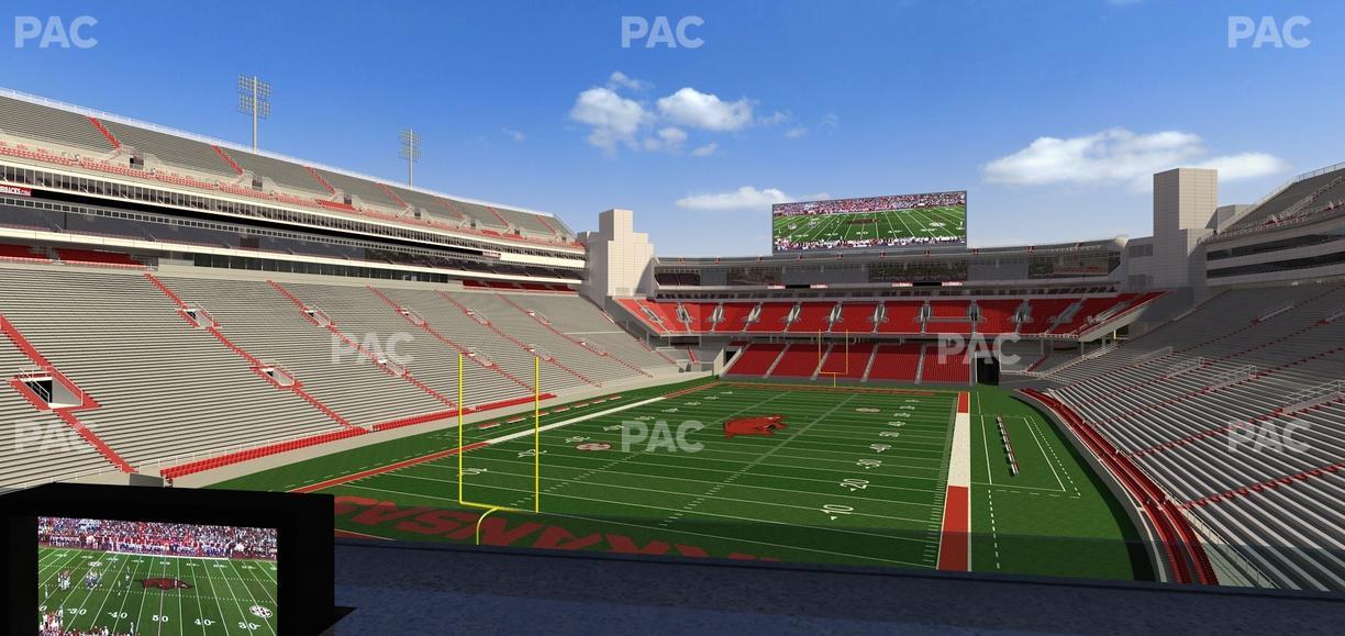 Razorback Stadium - Section Loge 70 Seat View