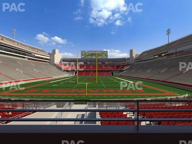 Razorback Stadium - Section Suite 3 Seat View