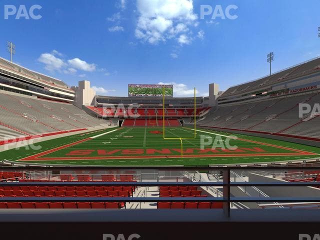 Razorback Stadium - Section Suite 5 Seat View