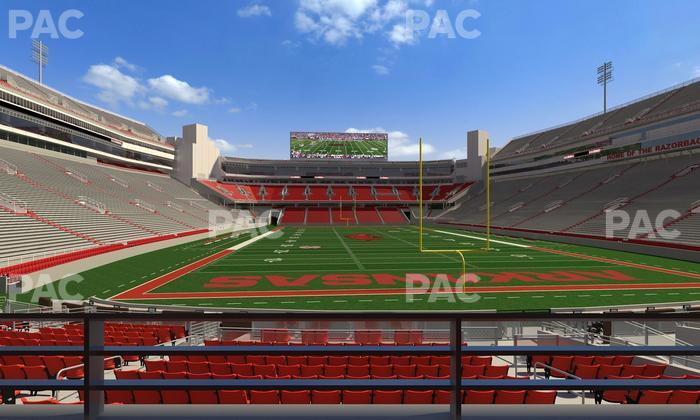 Razorback Stadium - Section Suite 6 Seat View