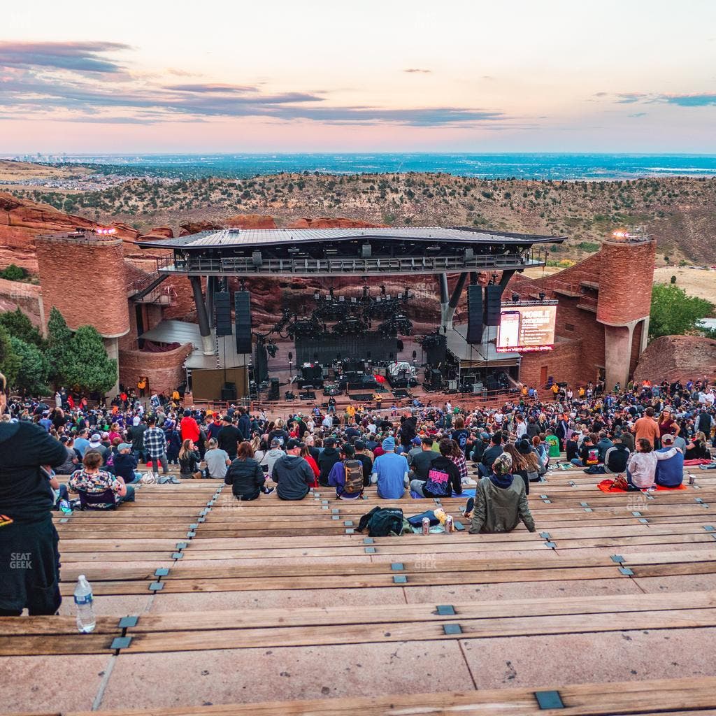 Red Rocks Amphitheatre - Section Reserved Back Center Left View Seat View