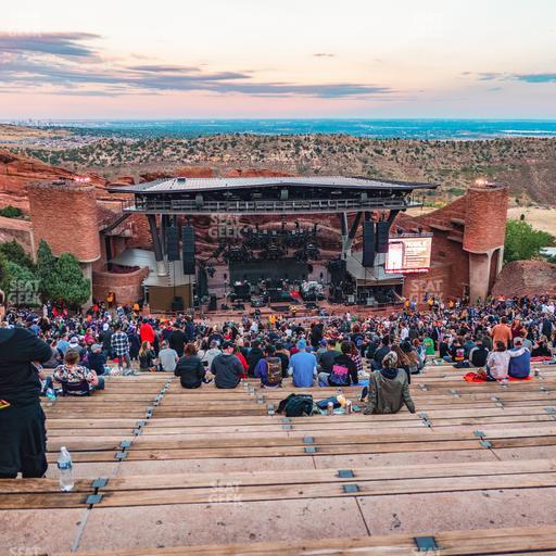Red Rocks Amphitheatre - Section Reserved Back Center Left View Seat View