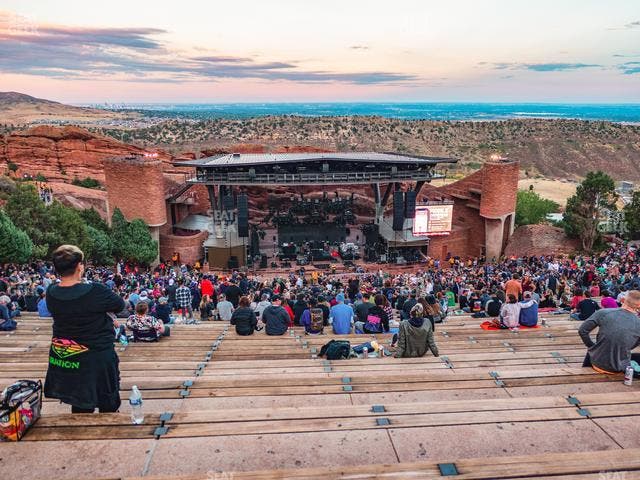 Red Rocks Amphitheatre - Section Reserved Back Center Left View Seat View