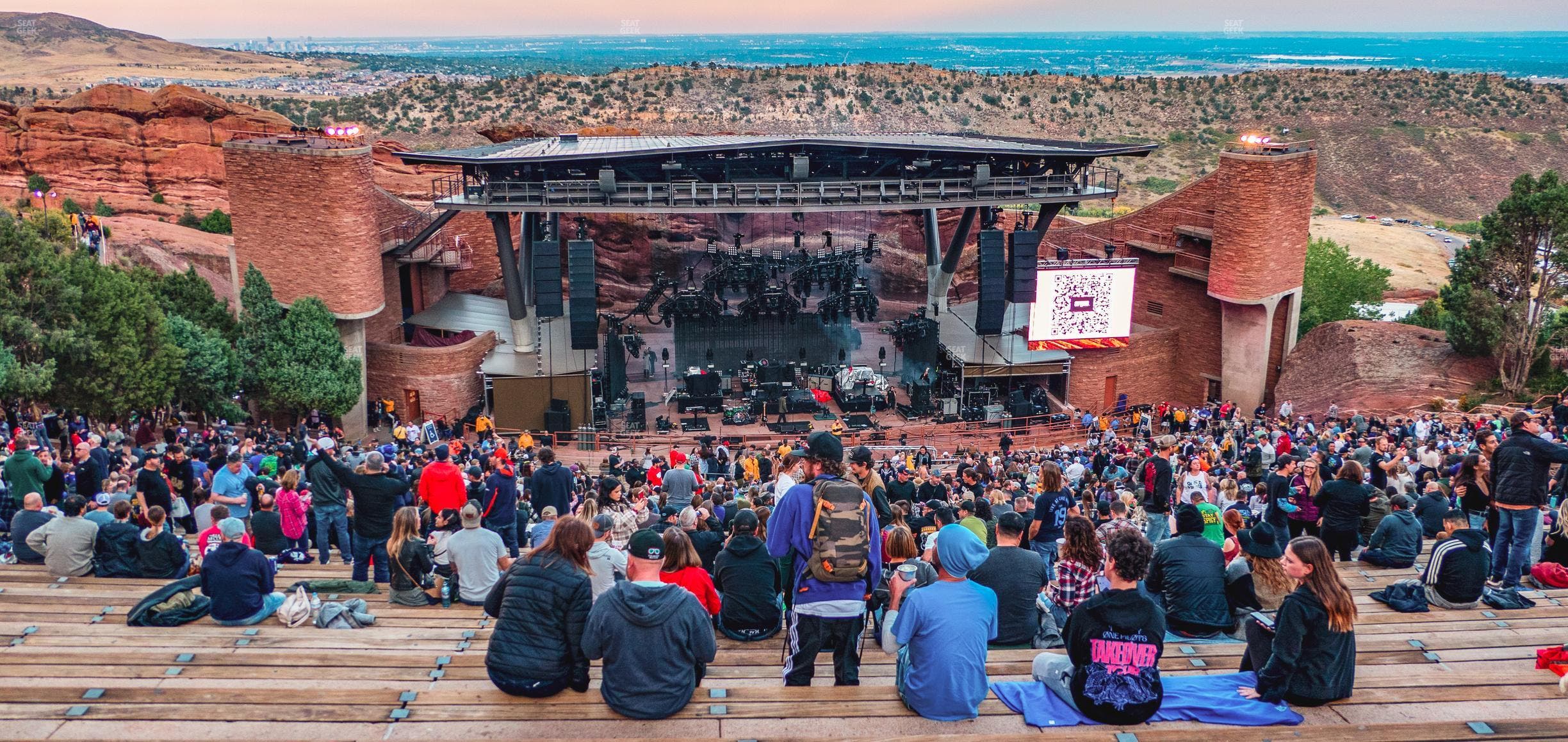 Red Rocks Amphitheatre - Section Reserved Back Center Left View Seat View