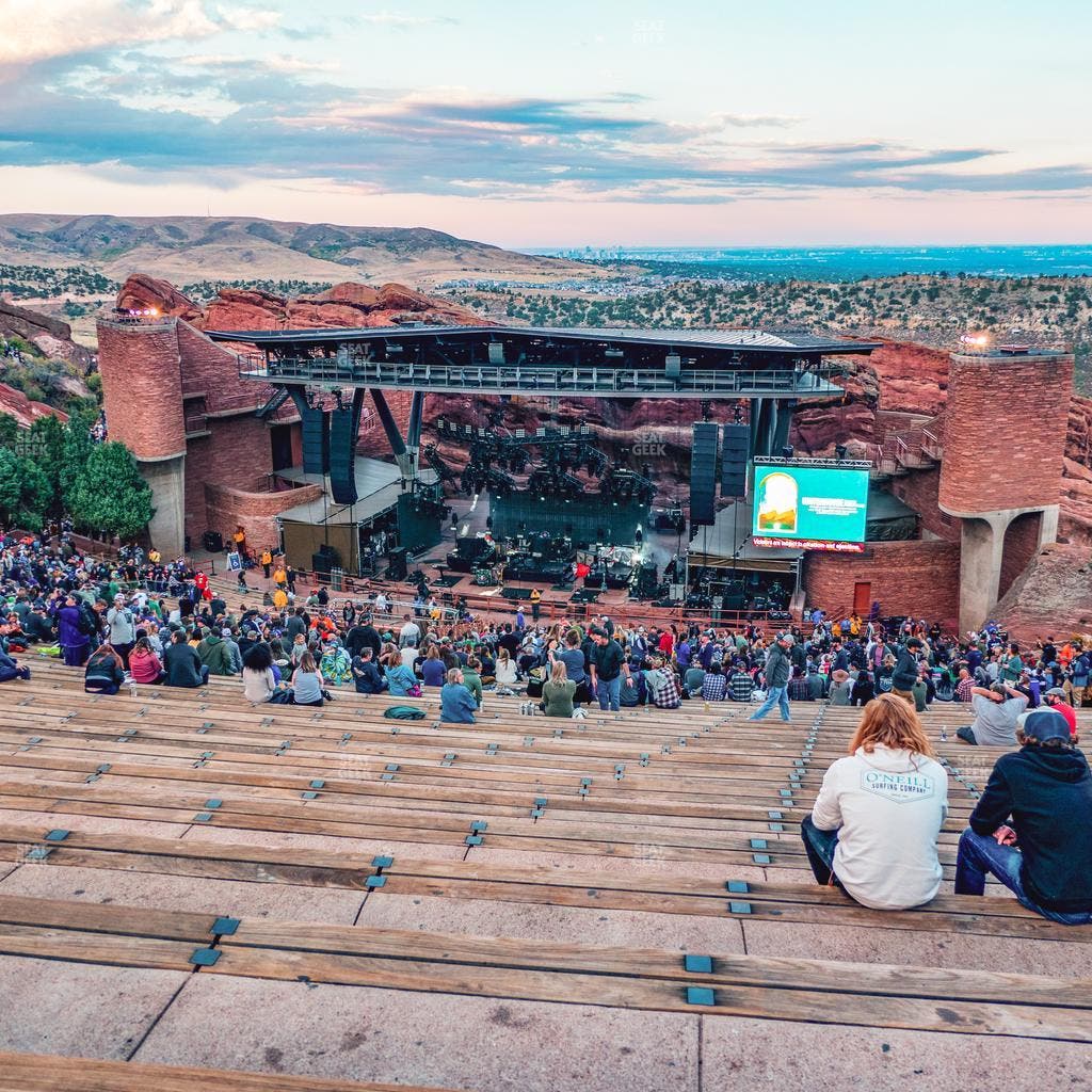 Red Rocks Amphitheatre - Section Reserved Back Center Right View Seat View