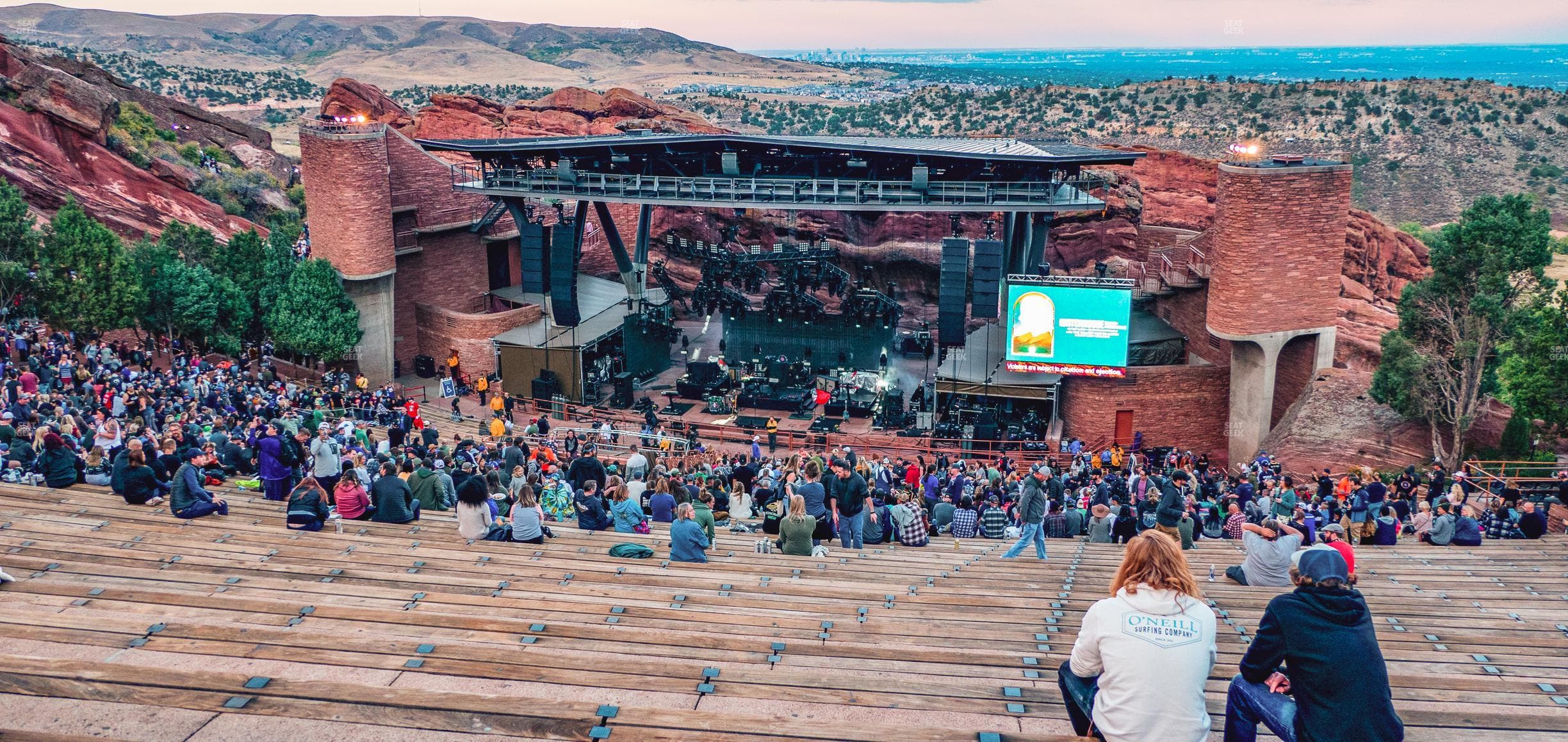 Red Rocks Amphitheatre - Section Reserved Back Center Right View Seat View