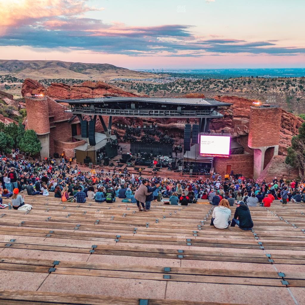 Red Rocks Amphitheatre - Section Reserved Back Center Right View Seat View