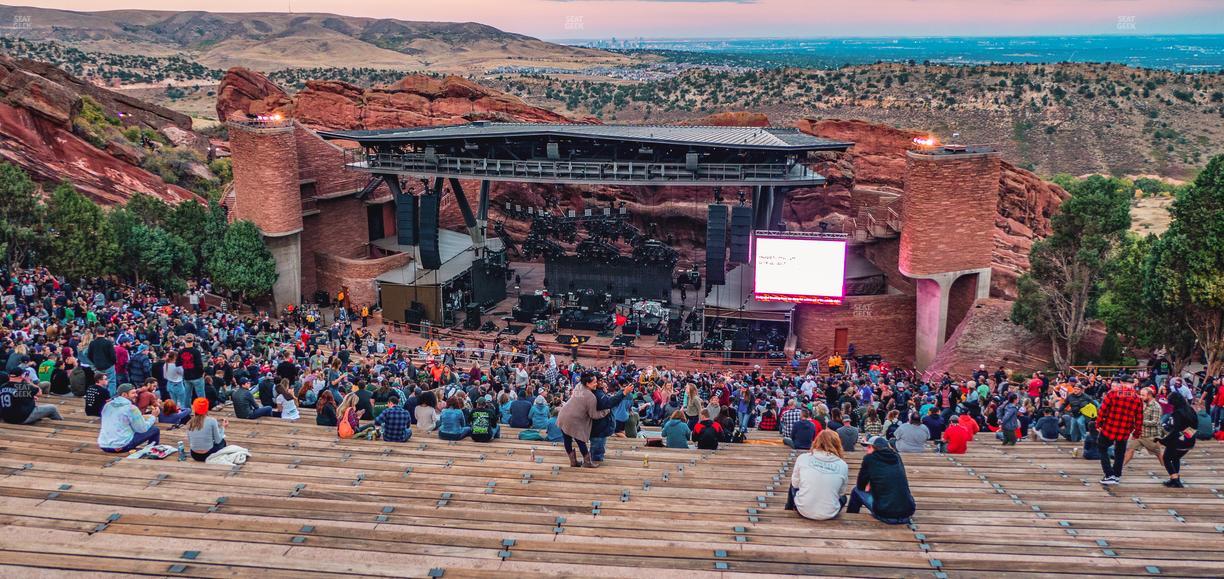 Red Rocks Amphitheatre Section Reserved Back Center Right View Seat 